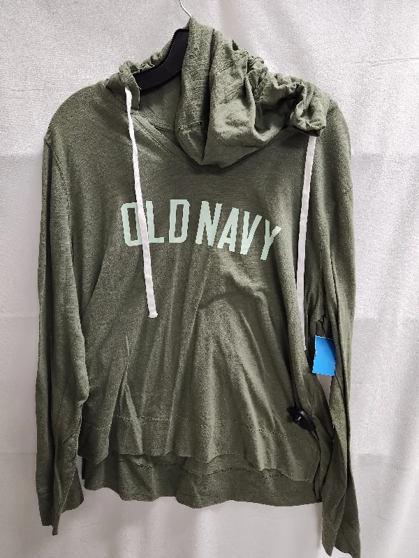 Cotton navy sweatshirts for breathable wear-Women's Ruffle Sweatshirts-Athletic Sweatshirt Hoodie By Old Navy  Size: Xl