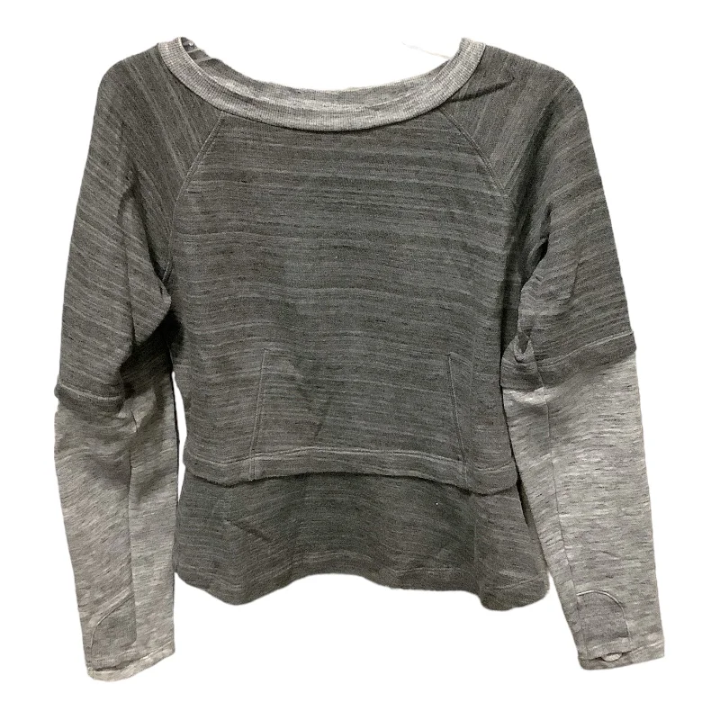 Oversized beige sweatshirts for home wear-Women's Mesh Sweatshirts-Athletic Sweatshirt Crewneck By Athleta  Size: S