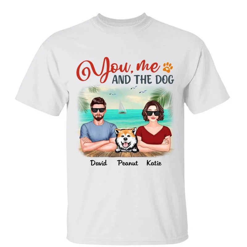 Vintage rock band t-shirts for fans-You Me Dogs Real Couple Gift For Him For Her Personalized Shirt