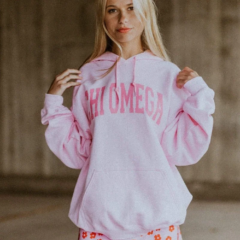 Women's Comfy Hoodies-Collegiate Baby Pink Hoodie <br> (sororities A-D)