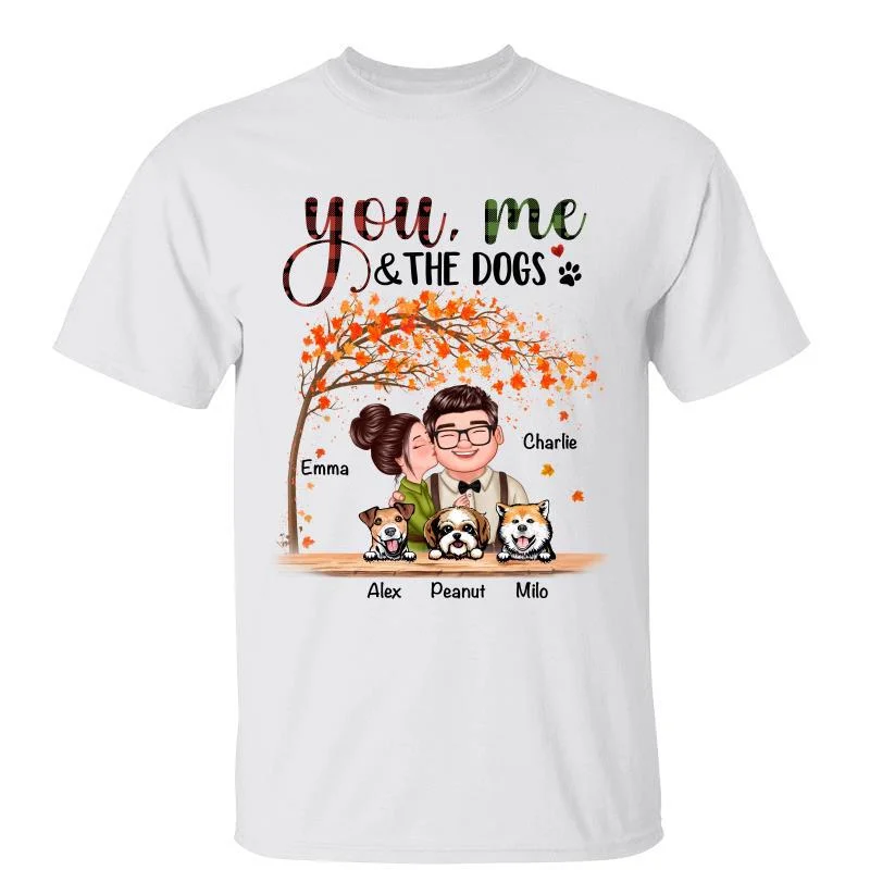 Funny photo T-shirts for kids' birthday parties-You Me Dogs Happy Doll Couple Personalized Shirt