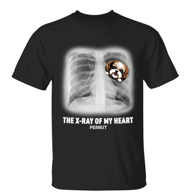 Funny t-shirts with puns for men-The X-ray Of My Heart Gift For Dog Lover Personalized Shirt