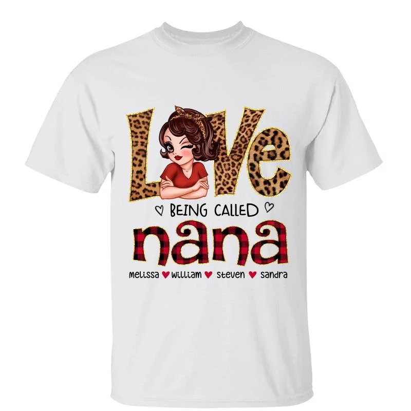 Custom designs for motivational fitness T-shirts-Love Being Called Grandma Pretty Woman Personalized Shirt