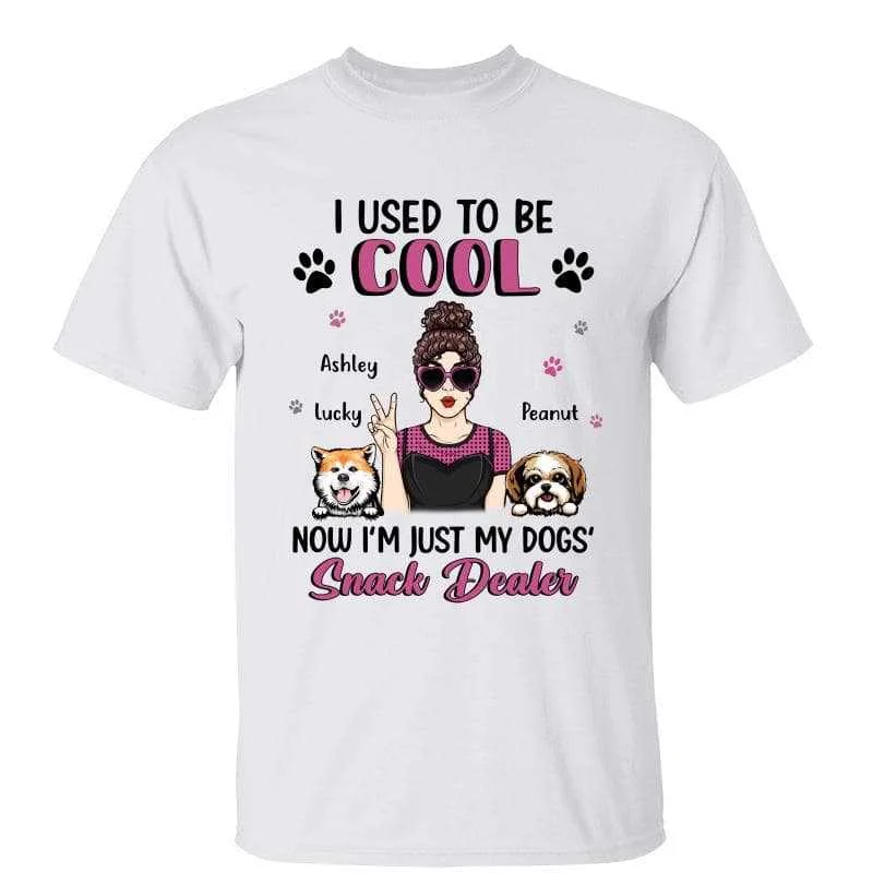 Vintage graphic tees for young adults-Dog Snack Dealer Pop Art Dog Mom Personalized Shirt