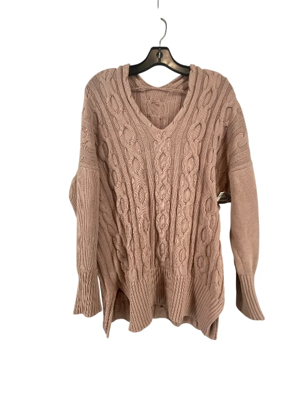 Wool pullover sweater for winter-Women's Fleece A-Line Pullovers-Sweater By Clothes Mentor In Mauve, Size: Xl