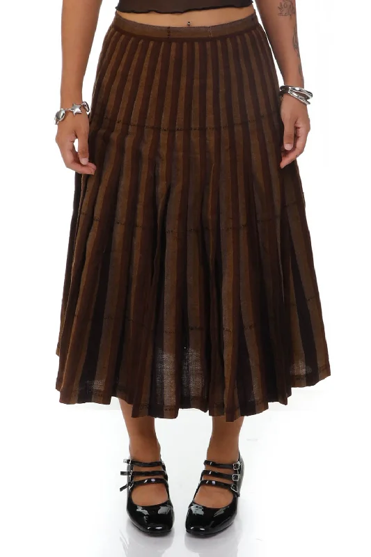 Skirts in muted gold-Women's Office Skirts-SOLD!