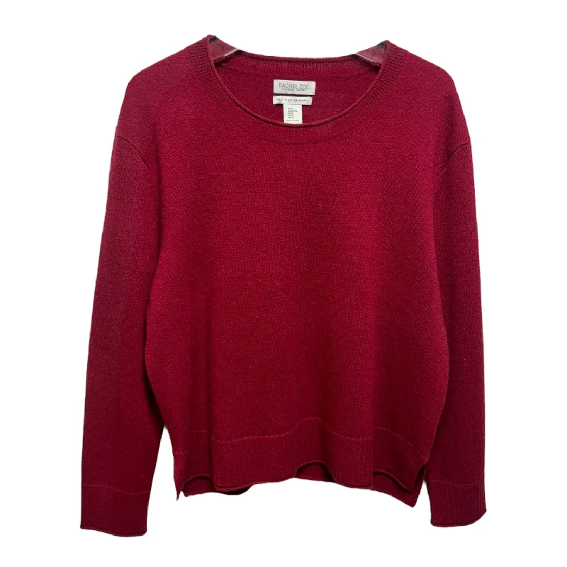 Purple oversized pullover sweater for men-Women's Low-Waisted A-Line Pullovers-Sweater Cashmere By Rachel Zoe In Red, Size: Xl