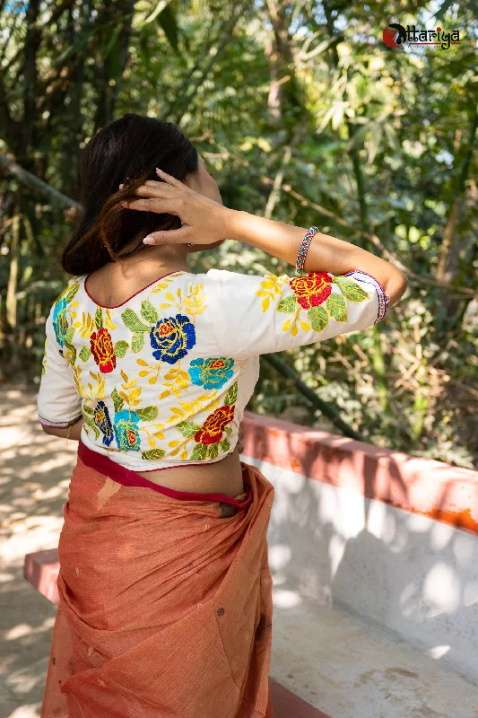 ironed shirts for work-Blouses and shirts with sheer sleeves -Women's Snake Print Blouses-Sada golap er bahar blouse