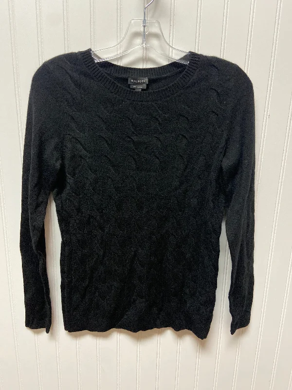 Blue cable-knit pullover sweater for texture-Women's UV Protection Pullovers-Sweater By Talbots In Black, Size: Xs