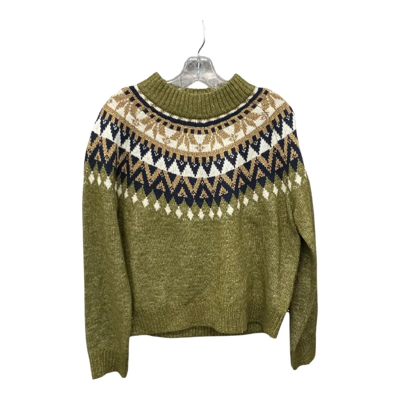 Navy short pullover sweater for fall-Women's Layered Pullovers-Sweater By Tommy Hilfiger In Green, Size:M