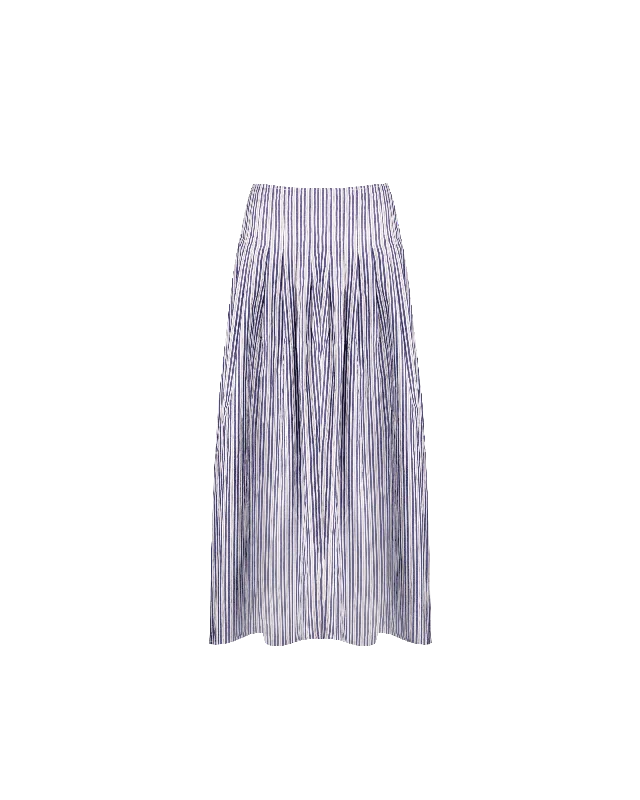 Skirts in denim-Women's Button-Front Skirts-SANDLER SKIRT NAVY STRIPE