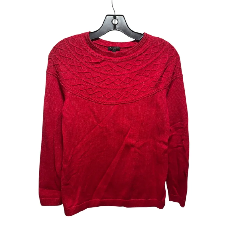 Slim-fit wool pullover sweater for women-Women's Thermal A-Line Pullovers-Sweater By Talbots In Red, Size: Sp