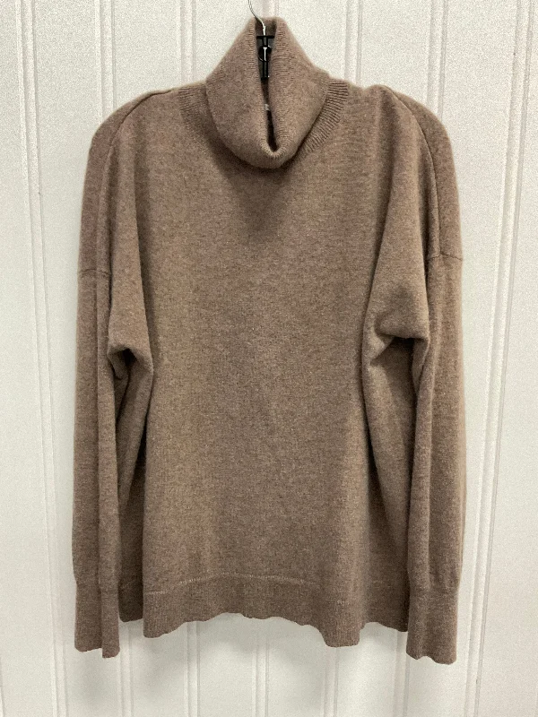 Chunky ribbed pullover sweater for texture-Women's Fringe Floral Pullovers-Sweater Cashmere By Nordstrom In Brown, Size:Xxl