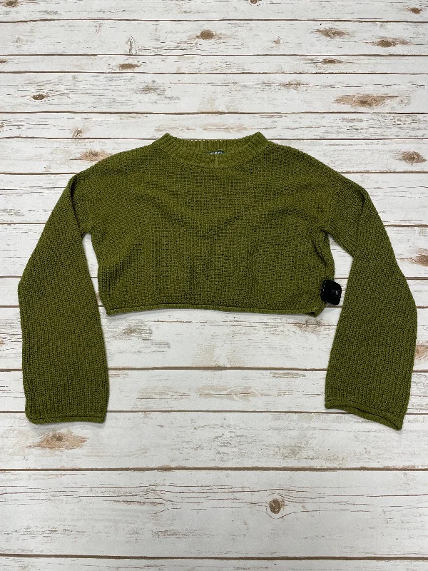 Silk slim-fit pullover sweater for elegance-Women's Thermal Floral Pullovers-Sweater By Wild Fable In Green, Size: S