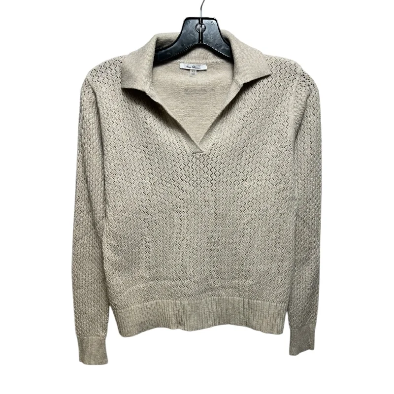 Wool cashmere pullover sweater for luxe-Women's UV Protection Pullovers-Sweater By Vila Milano In Beige, Size: Xs