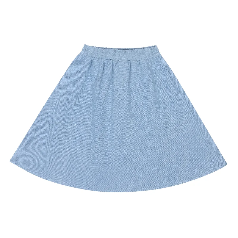 Skirts with subtle fabric-Women's Camouflage Skirts-skirt denim rouched waist - denim-80