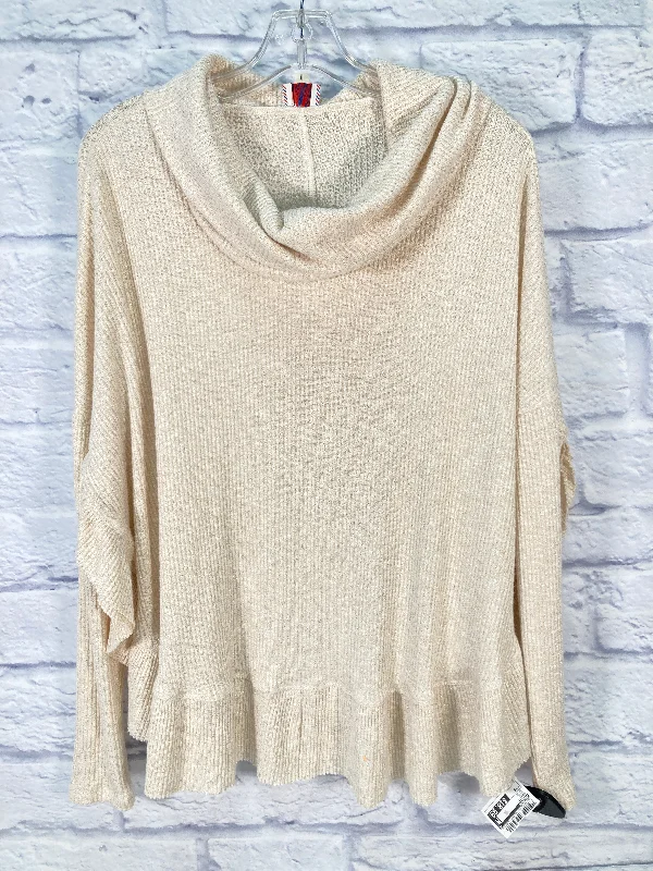 Beige striped pullover sweater for trends-Women's Striped Pullovers-Sweater By Postmark In Cream, Size: S