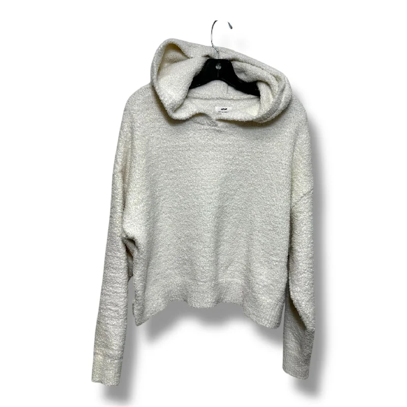 Lightweight long pullover sweater for layering-Women's Zip-Up Ruffle Pullovers-Sweater By Aerie In Ivory, Size: S