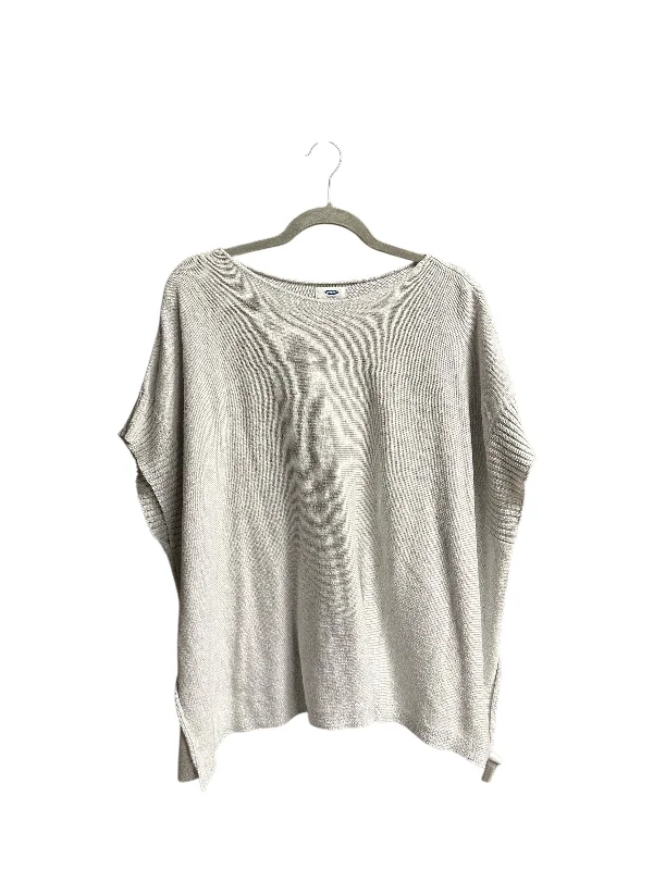 Wool knit pullover sweater for cold-Women's Ribbed Pullovers-Sweater By Old Navy In Grey, Size: M