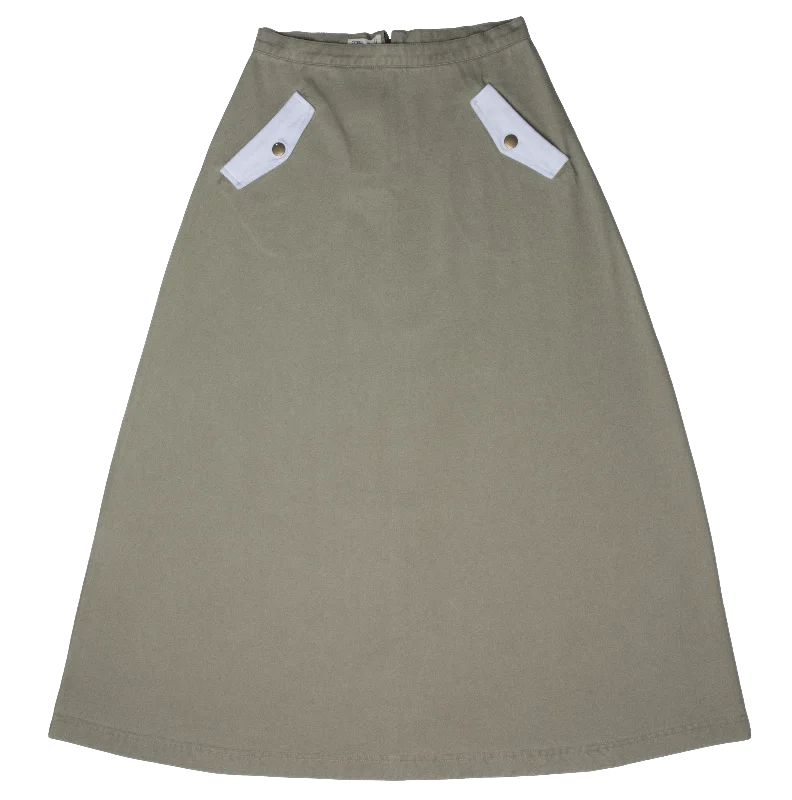 Skirts for daytime wear-Women's Glitter Pleated Skirts-skirt midi contrast pockets - green