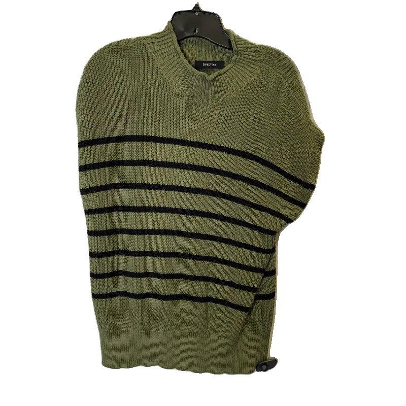 Cotton striped pullover sweater for trends-Women's Polka Dot Pullovers-Sweater Short Sleeve By Clothes Mentor In Green, Size: Xl