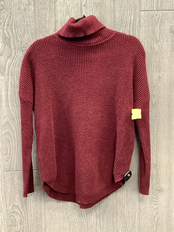 Knit white pullover sweater for spring-Women's Shimmer A-Line Pullovers-Sweater By Michael By Michael Kors In Maroon, Size: M