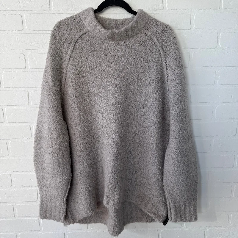 Silk beige pullover sweater for elegance-Women's Metallic A-Line Pullovers-Sweater By Free People In Tan, Size: S