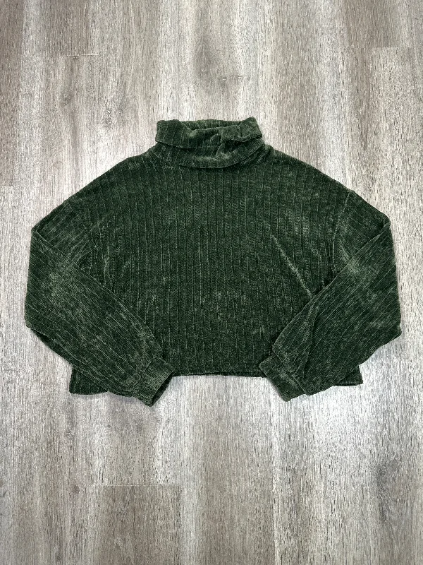 Knit pullover sweater for cozy wear-Women's Fleece Pencil Pullovers-Sweater By Altard State In Green, Size: M