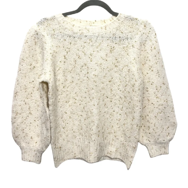 Pink slim-fit pullover sweater for women-Women's Low-Waisted Pencil Pullovers-Sweater By Calvin Klein In Cream & Gold, Size:Xs