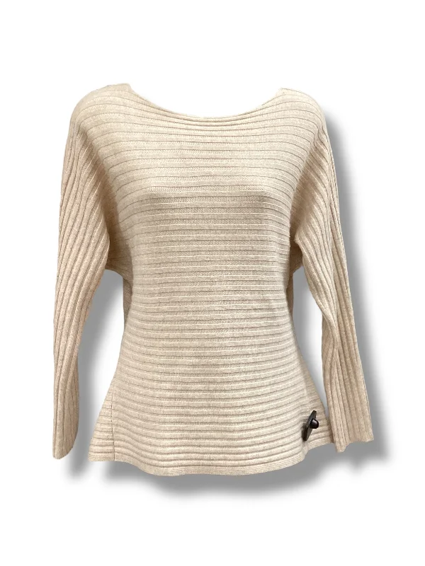 V-neck alpaca pullover sweater for office-Women's Zip Pullovers-Sweater By Vince In Beige, Size: Xs