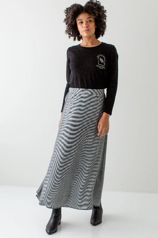 Skirts for casual elegance-Women's Silk Denim Skirts-'Gables' Mini Gingham Maxi Skirt