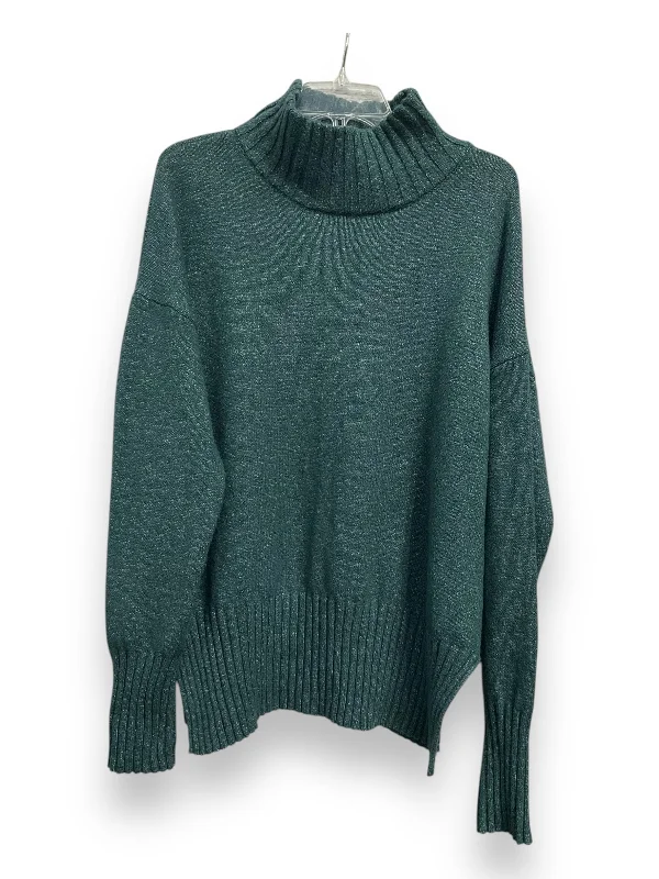 Short knit pullover sweater for teens-Women's Thermal Pencil Pullovers-Sweater By Eddie Bauer In Green, Size: L