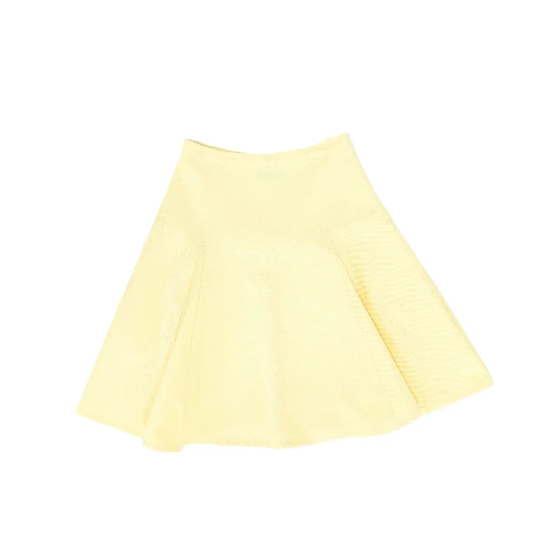 Skirts for chic look-Women's Tulle A-Line Skirts-skirt box pleated stitch - yellow