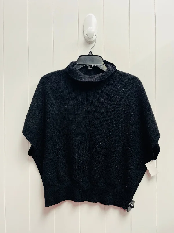 Cable-knit silk pullover sweater for elegance-Women's Zip-Up Denim Pullovers-Sweater Short Sleeve By Marled In Black, Size: Xl