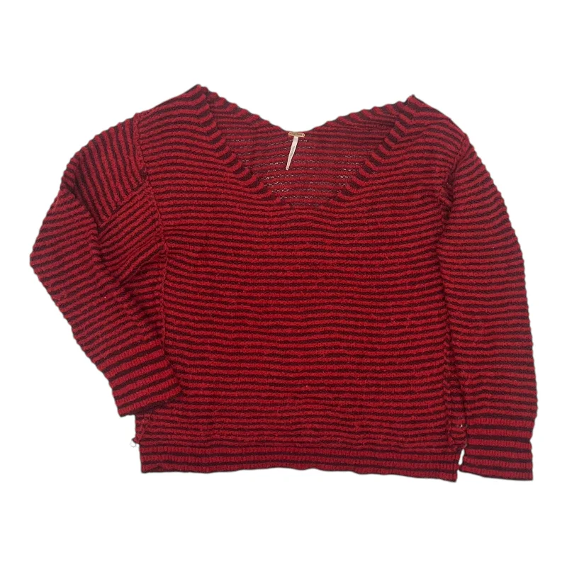 Blue pullover sweater for layering-Women's Cotton Pullovers-Sweater By Free People In Red, Size:M