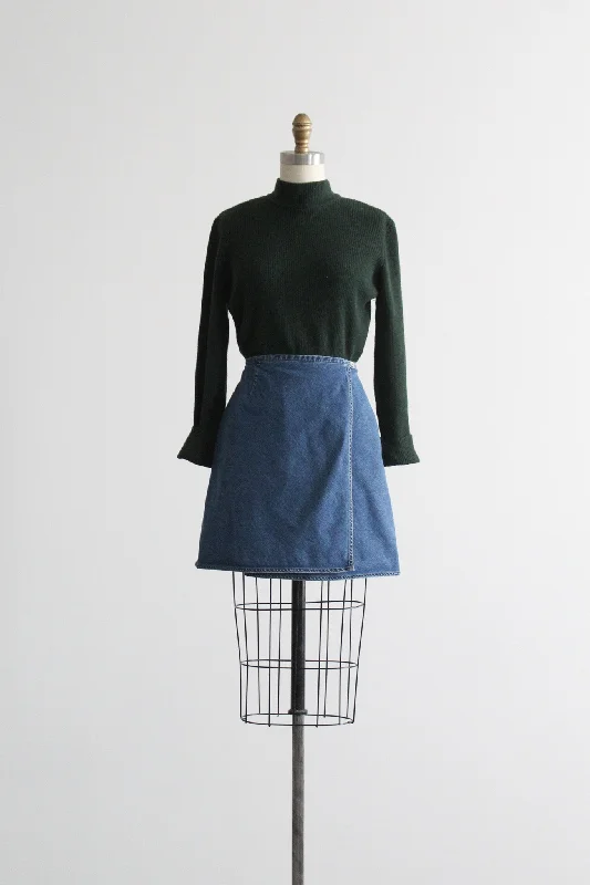 Skirts with bold hemline-Women's Windproof Floral Skirts-denim wrap skirt