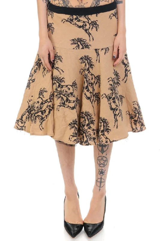 Skirts in beige-Women's Glitter Skirts-SOLD!