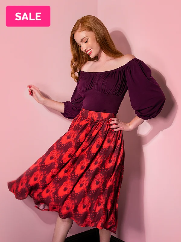 Skirts with modern cut-Women's High-Low Skirts-BACKLOT NON DAMAGED - Clown Cottage Skirt