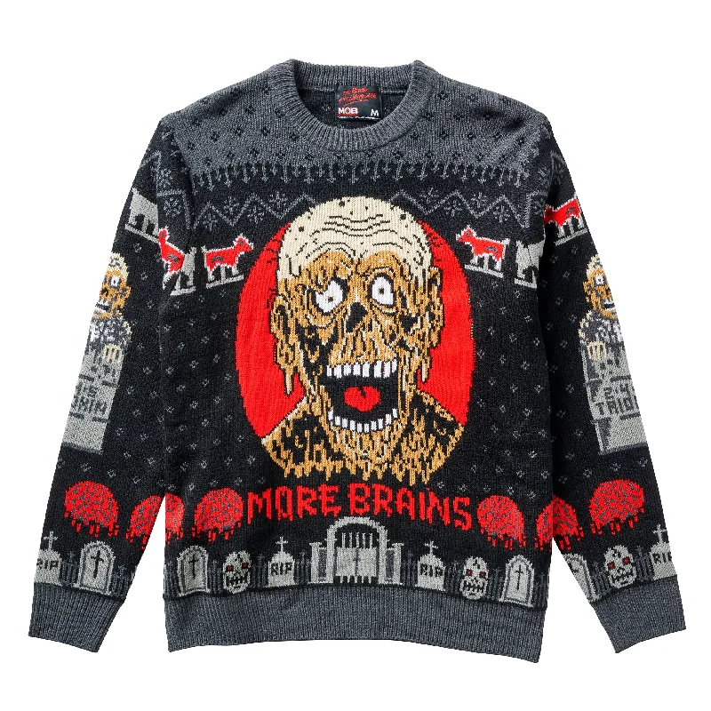 Wool knit pullover sweater for cold-Women's Wool Pullovers-Return of the Living Dead Sweater