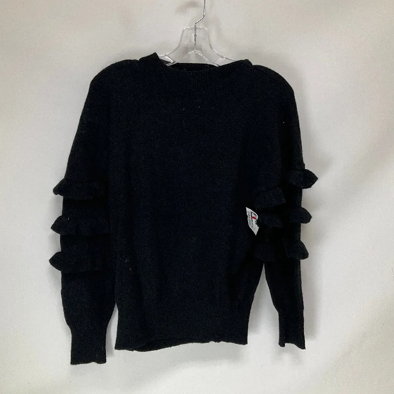 Knit white pullover sweater for spring-Women's Belted Pullovers-Sweater By Line & Dot In Black, Size: S