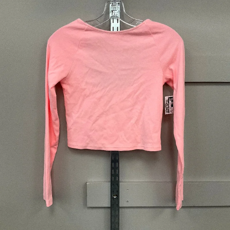 fringed blouses online-Blouses and shirts in blush pink -Women's Pleat Front Blouses-Top Long Sleeve Basic By Aerie In Coral, Size: S