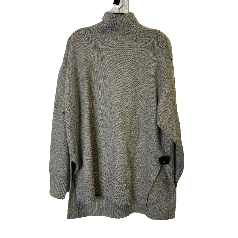 White cable-knit pullover sweater for texture-Women's Athletic Pullovers-Sweater By H&m In Grey, Size: Xl