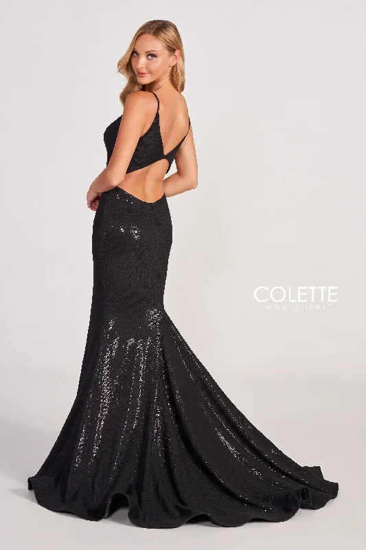 Women's Casual Maxi Solid Color Dresses-Colette CL2077