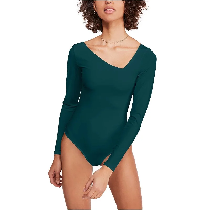 Women's Casual Relaxed Dresses-Free People Women's Abbie Bodysuit Green Size Medium