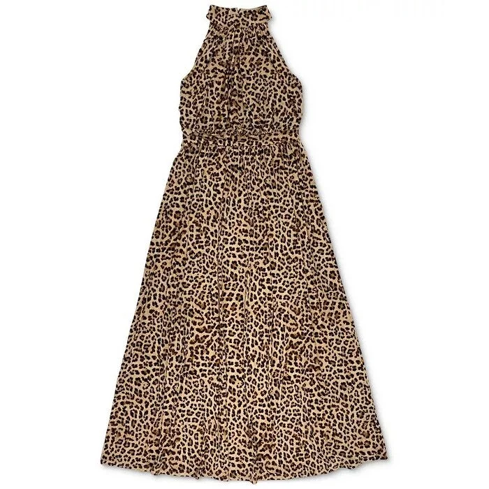 Women's Casual Button-Down Dresses-INC International Concepts Women's Cheetah-Print Dress Beige Size M - Medium