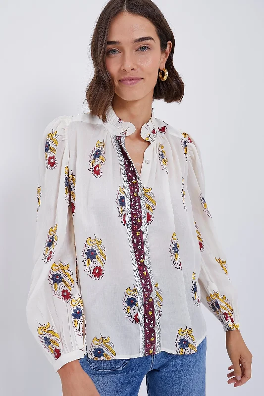 white blouses for women-Blouses and shirts for winter travel -Women's Chic Blouses-Fireflower Annabel Shirt