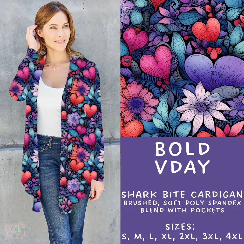 Silk silk cardigan for elegance-Women's Ribbed Cardigans-Batch #252 - Valentines Day - Closes 12/11 - ETA late Jan - Bold Vday Cardigan