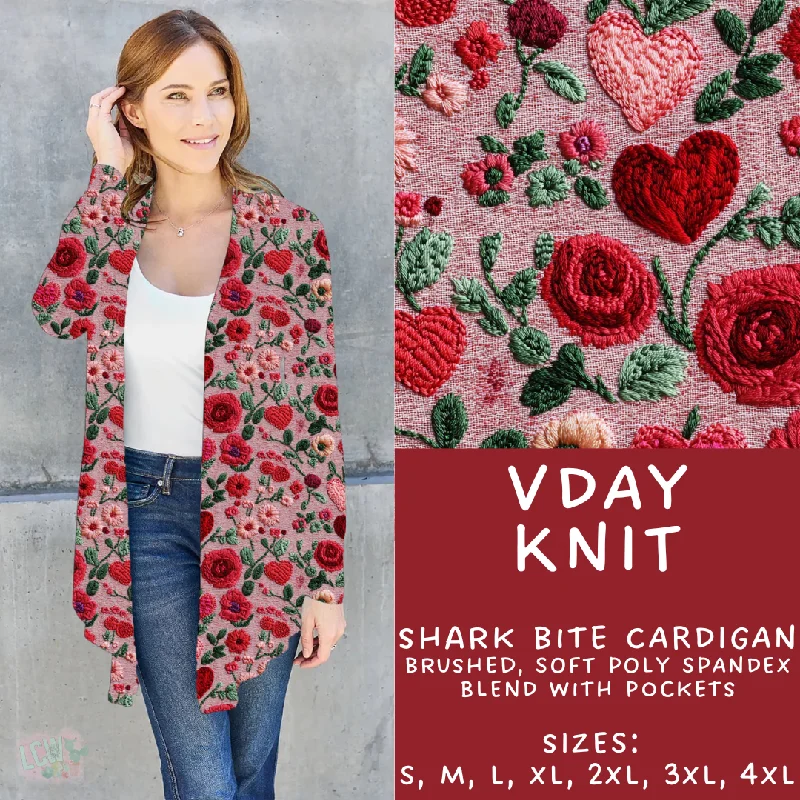 Oversized knit cardigan for men-Women's Low-Waisted Floral Cardigans-Batch #252 - Valentines Day - Closes 12/11 - ETA late Jan - Vday Knit Cardigan