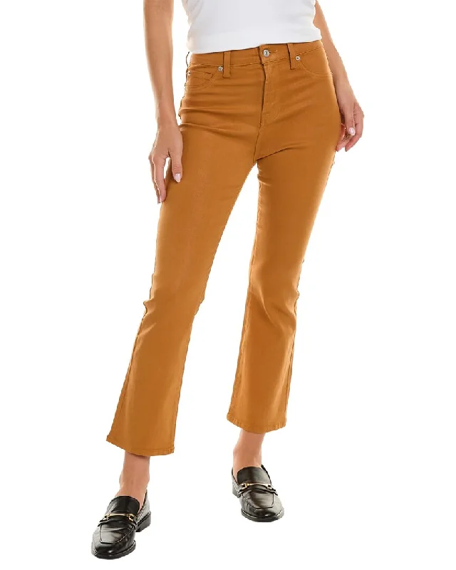 Breathable running chinos-Women's Boho Pants-7 For All Mankind Coated Golden Tan High-Rise Slim Kick Jean