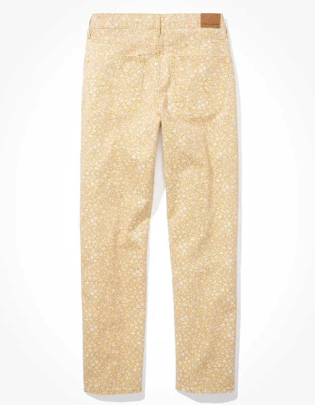 Quick-dry travel pants-Women's Pastel Pants-AE Printed '90s Straight Jean